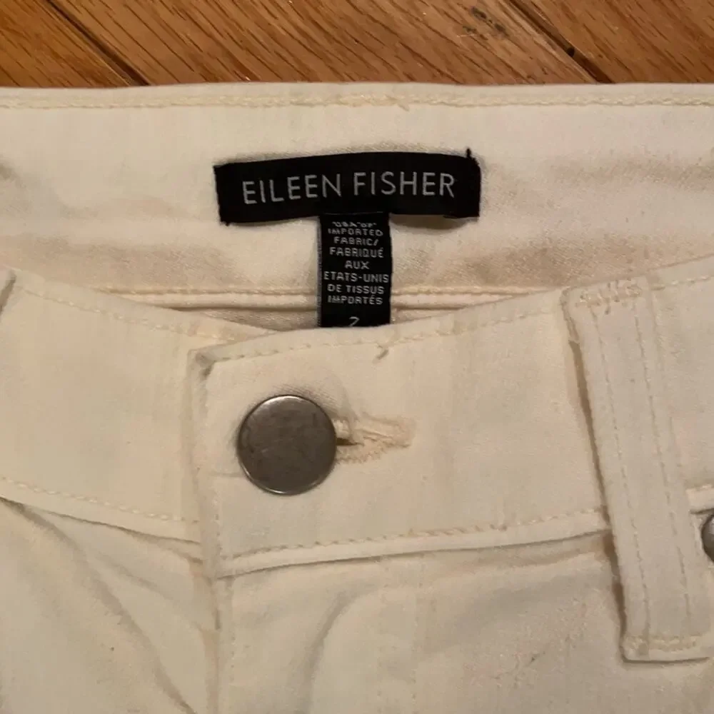 Eileen Fisher white skinny jeans size 2 - Picture 5 of 7
